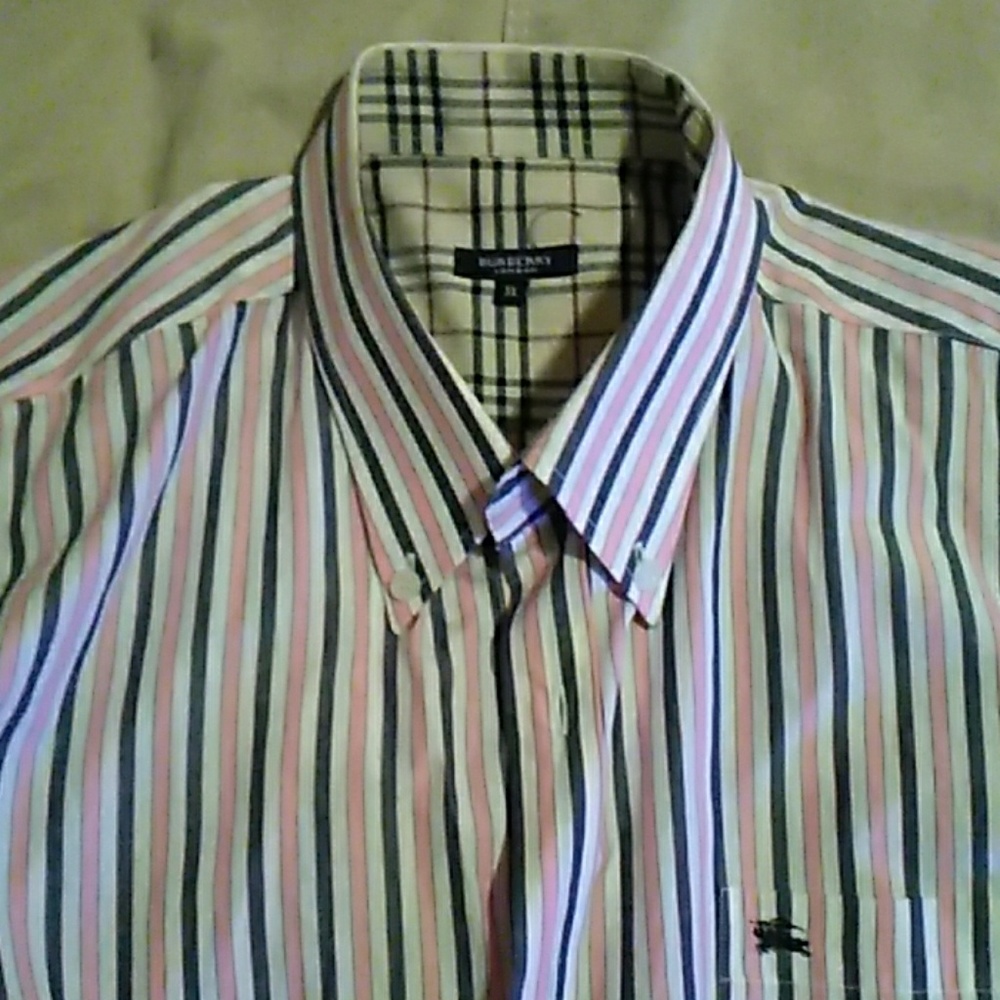 Burberry mens long sleeve button up XL
